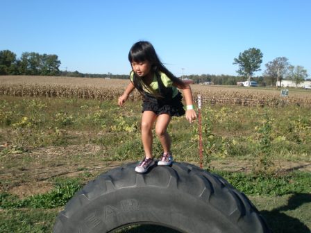 Kasen playing on tires